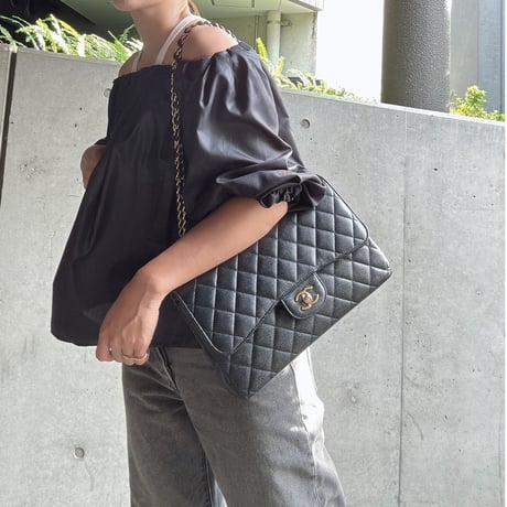 2wayシンプルブラウス(ブラック)