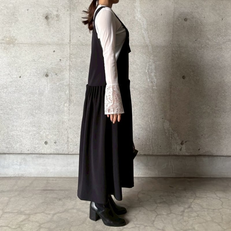 un3d. サスペンダーワンピース デザインサスペンダーワンピース(ブラック) | myinemy's STORE