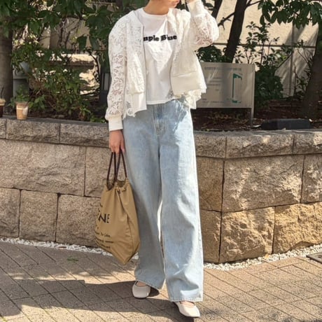 ボリュームロゴTシャツ(ホワイト・接触冷感)