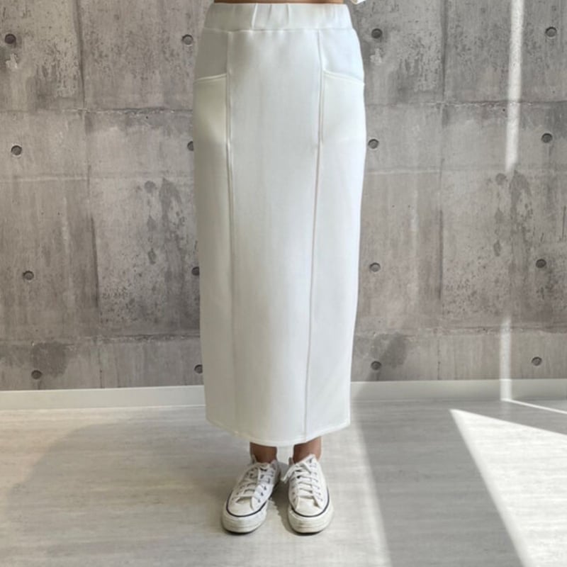 ボンディングアイラインスカート(ホワイト) | myinemy's STORE