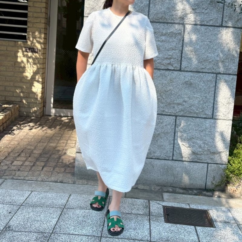 Maurizio Pecoraro コクーンワンピース コクーンワンピース (ホワイト) | myinemy's STORE