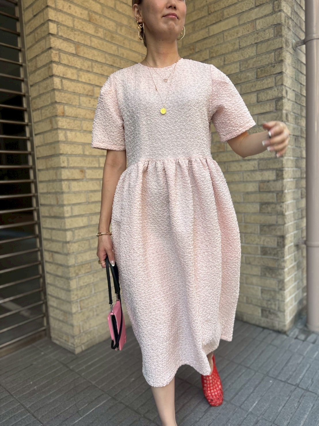 新品タグ付き ADORE リネン　コクーンワンピース　ピンク コクーンワンピース(ピンク) | myinemy's STORE