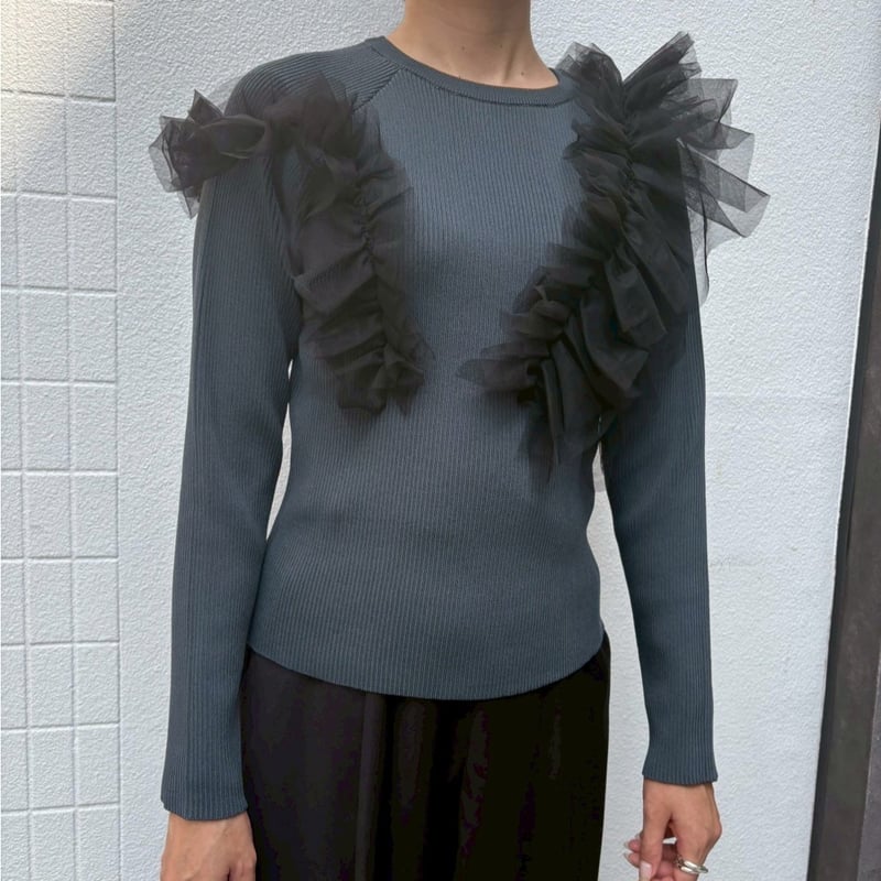 完売品 人気 MACHATT ドッキングニット フリル フリーサイズ 黒 完売品 人気 MACHATT ドッキングニット フリル フリーサイズ 黒 - メルカリ