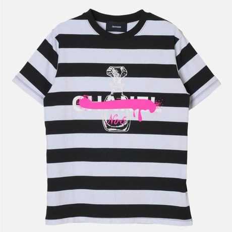 パロディ ボーダーc ユニセックスTシャツ(ブラック)