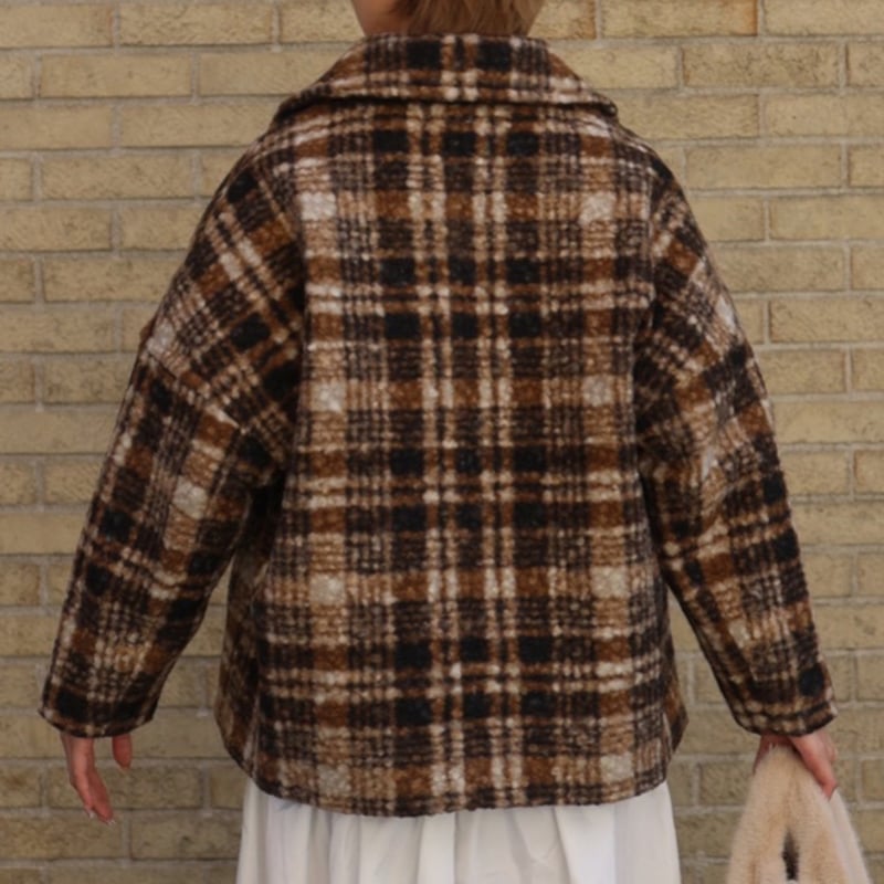 クラシックチェックコート(ブラウン) | myinemy's STORE