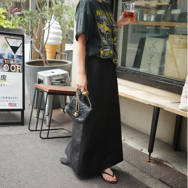 ロングラインスカート(ブラック) | myinemy's STORE