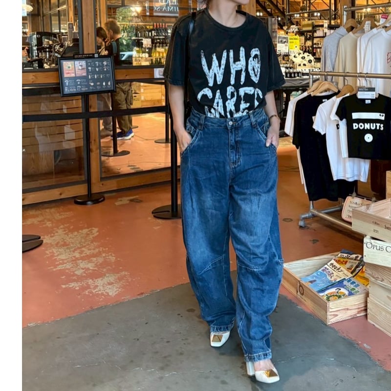 サイドベルトコクーンワイドデニム | myinemy's STORE