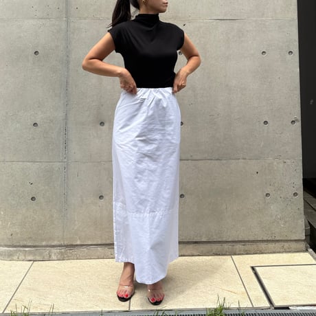 ロングラインスカート(ホワイト)