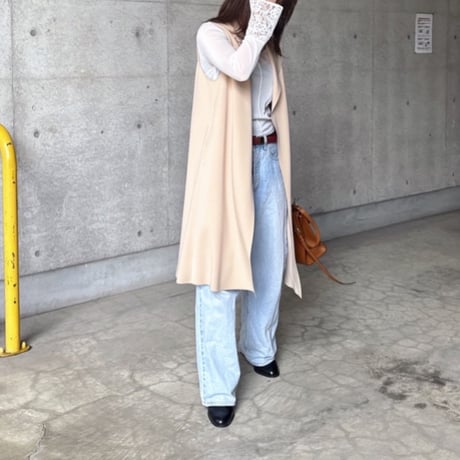 ライトロングジレ(ベージュ)