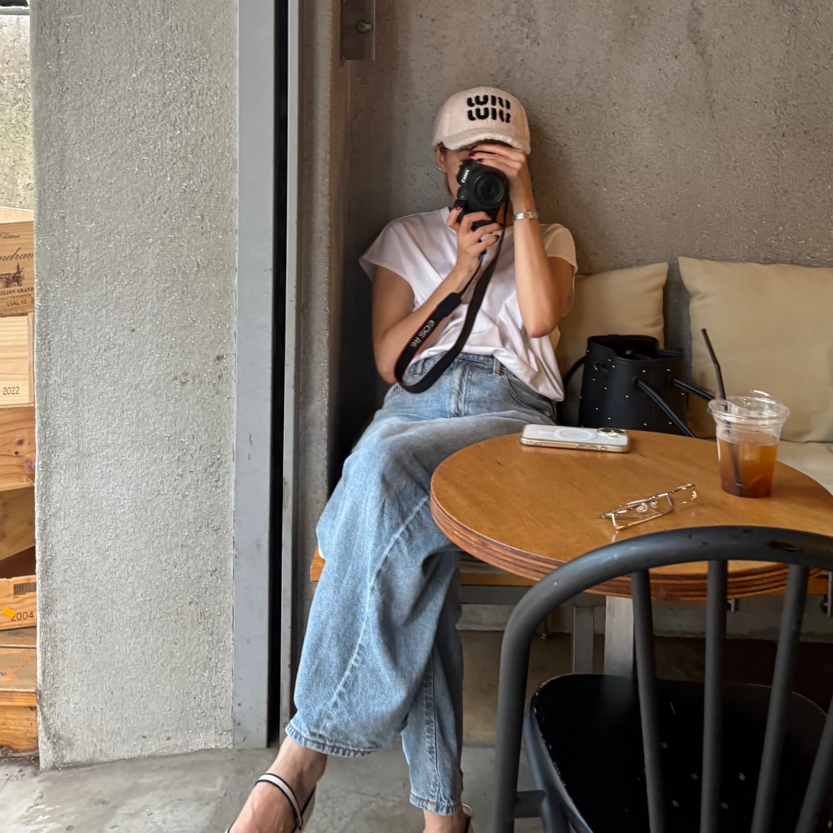 パロディm ボアCAP(ホワイト・ブラック) | myinemy's STORE