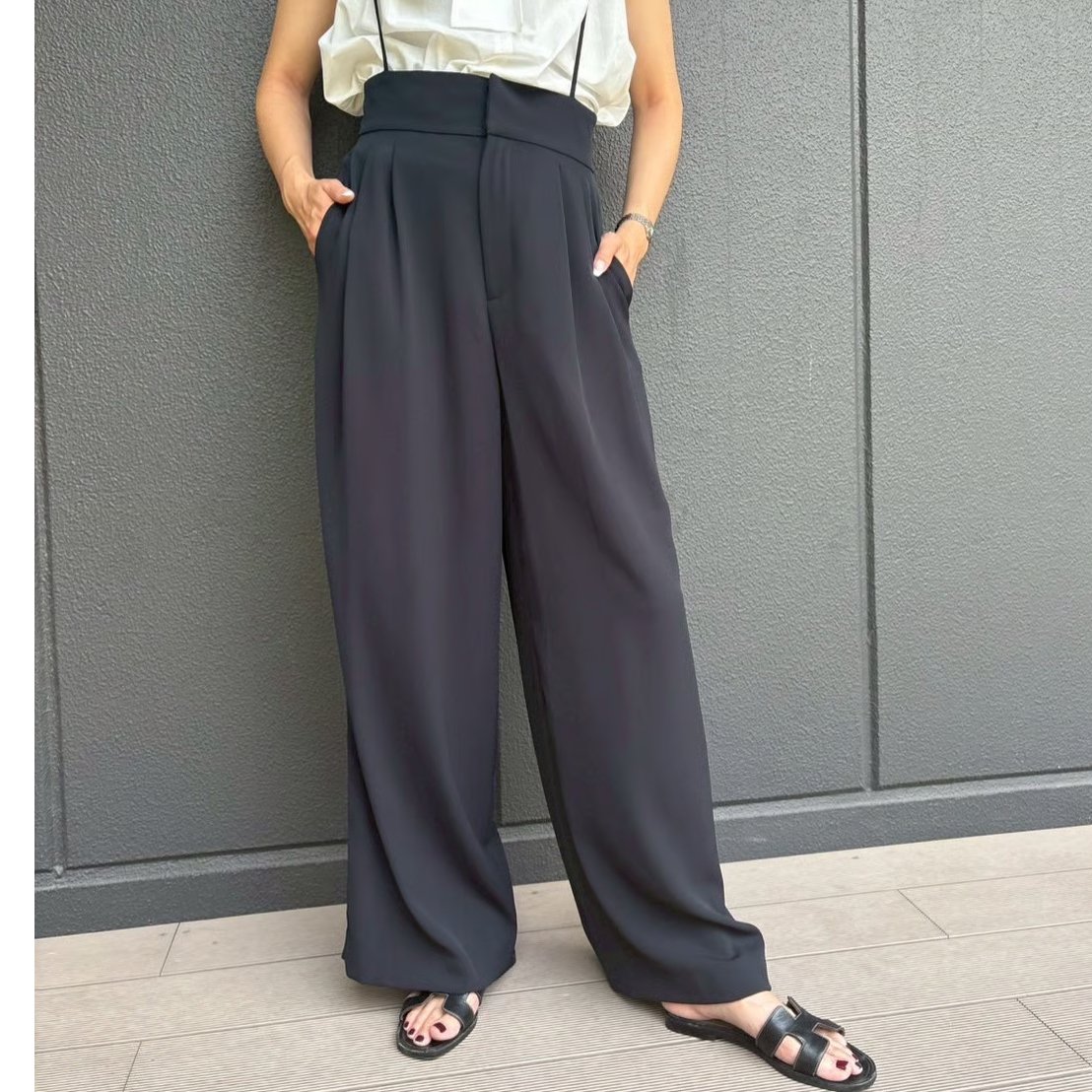 ハイウェストサロペット (ブラック) | myinemy's STORE