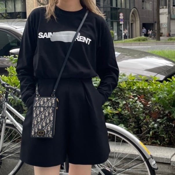ユニセックスパロディs ロングスリーブTシャツ(ブラック