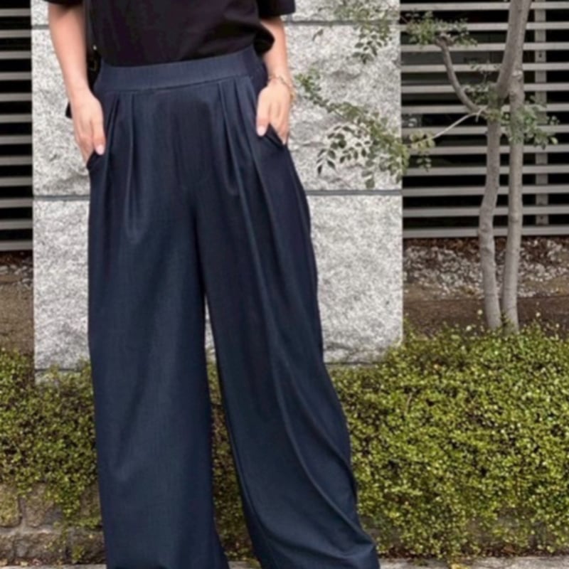 テンセルデニムタックワイドパンツ(デニム) | myinemy's STORE