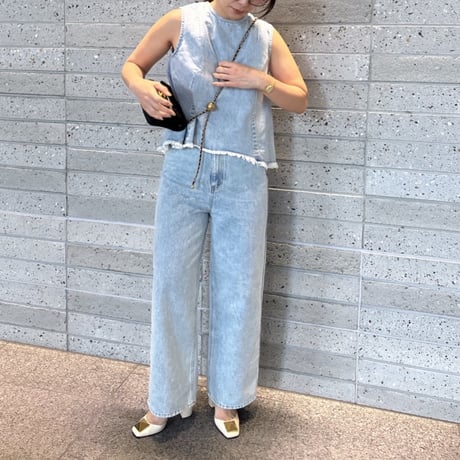ドロストワイドデニムパンツ(2サイズ展開)