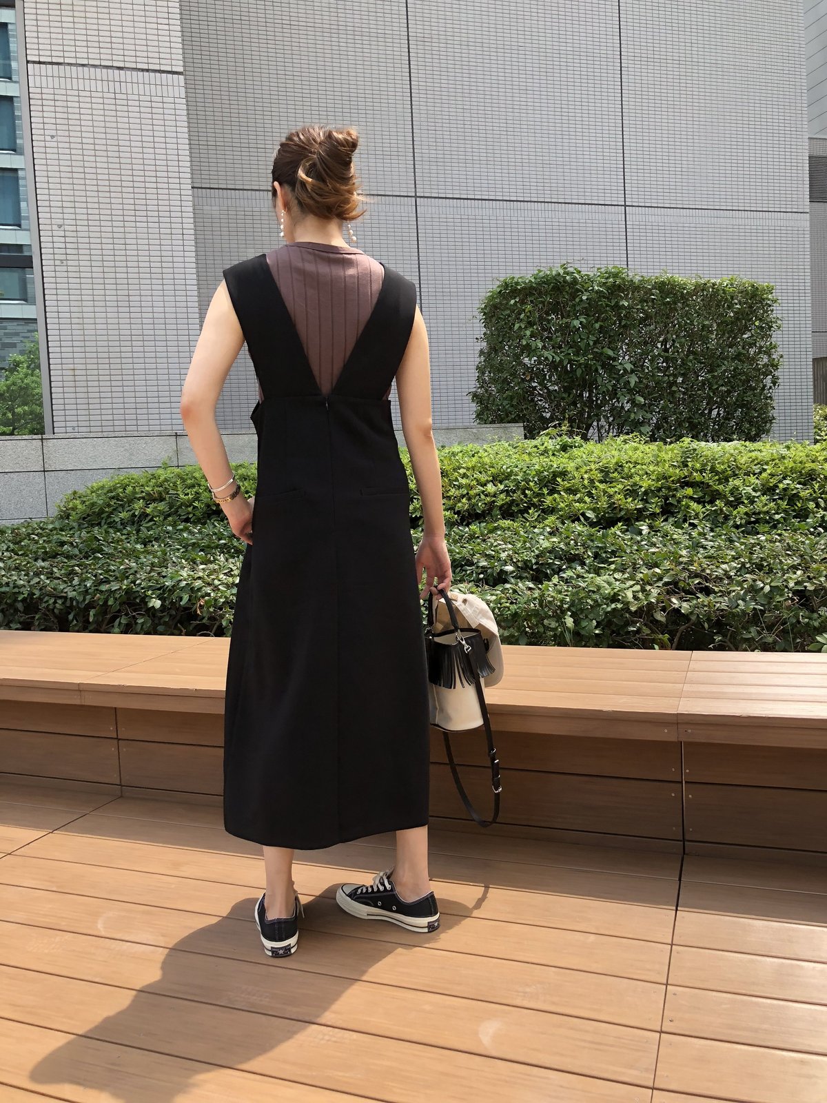 VサスペンダーAラインロングワンピース | myinemy