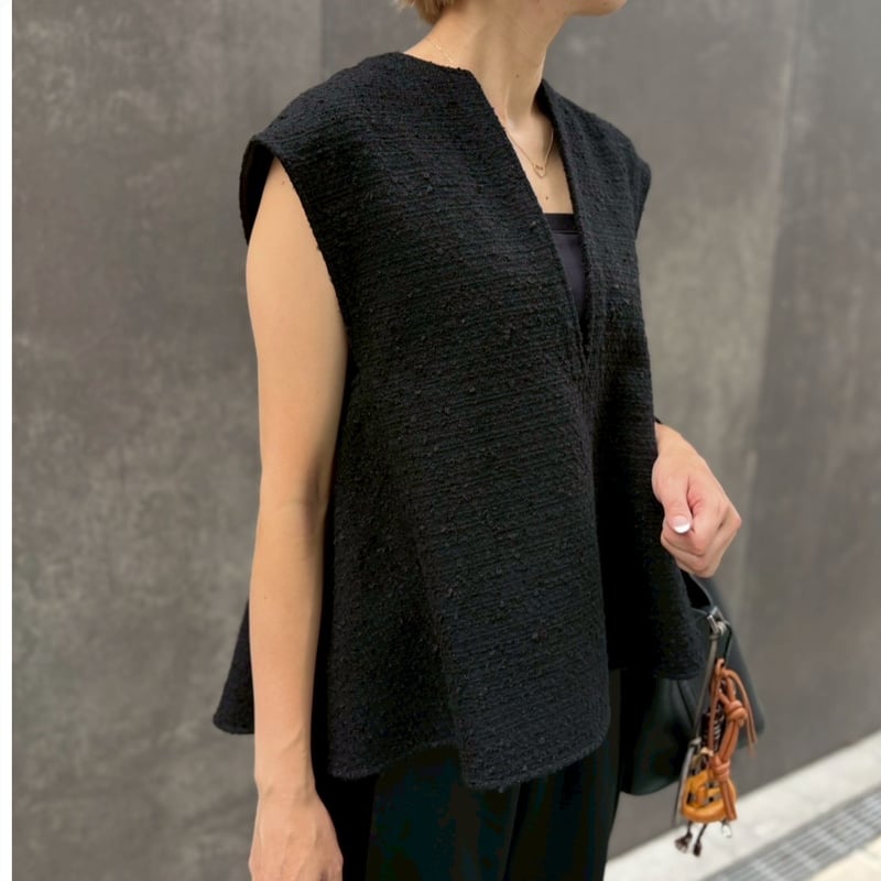 Mプルミエ　ブラック　ツイードベスト　ジレ　34P 楽天市場】ベスト・ジレ（ブランドエムプルミエ）（トップス