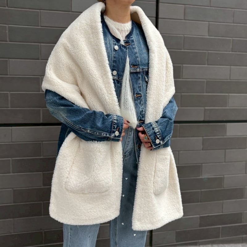美品✨️スースースーコンフォート　デニムジャケット　ノーカラー　ワイド　濃紺　M THE SHINZONE シンゾーン レディース デニムジャケット(BLUE