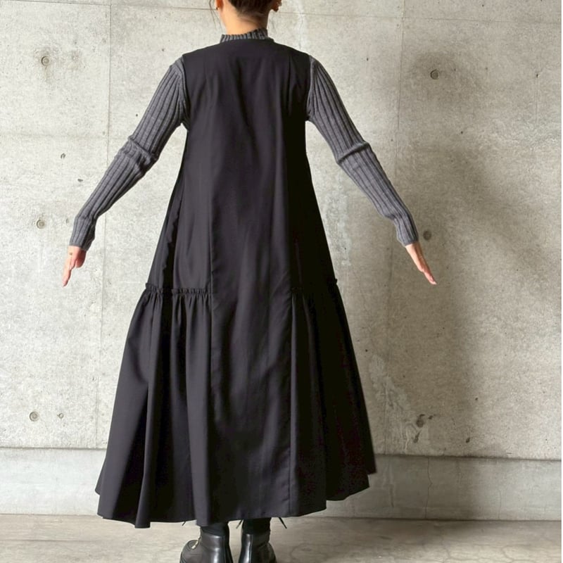 ボリュームジャンパースカート(ブラック) | myinemy's STORE