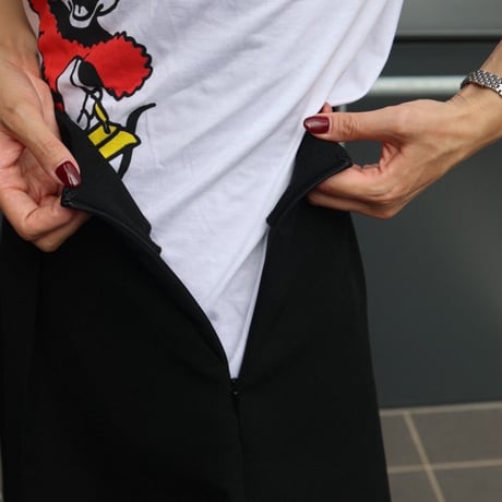 キュロットライクショートパンツ(ブラック)
