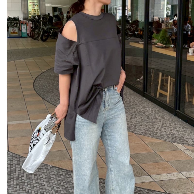 ROCKCAKE オフショルダー グレー スウェット ROCKCAKE オフショルダー グレー スウェット グレー（灰色）系