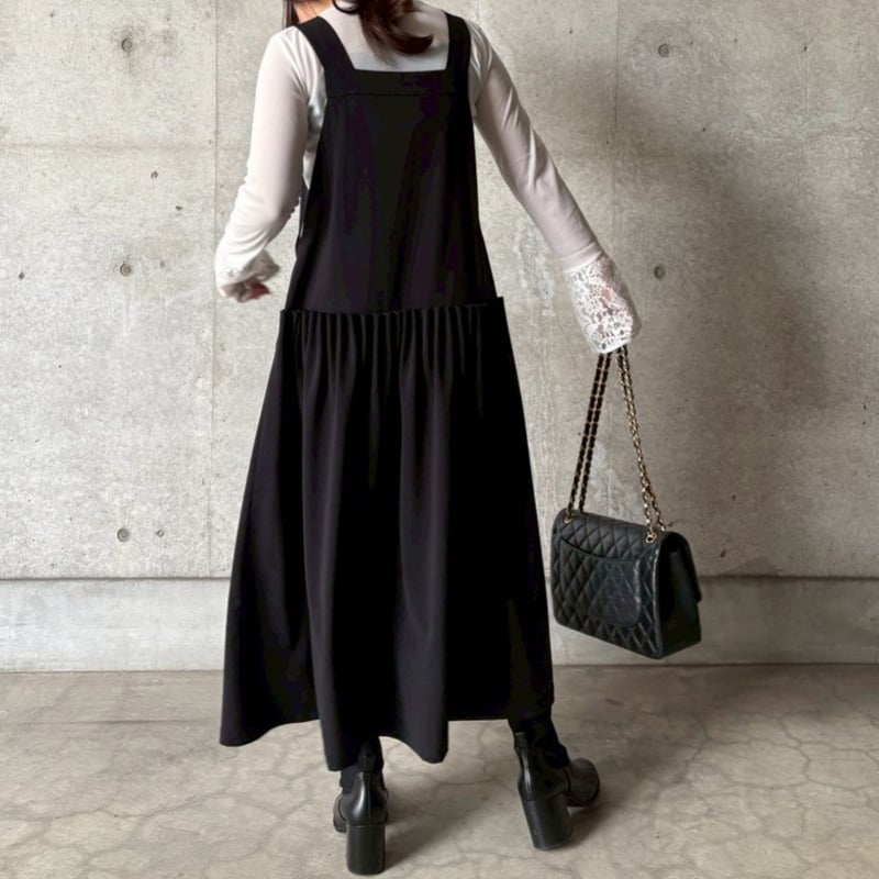 un3d. サスペンダーワンピース デザインサスペンダーワンピース(ブラック) | myinemy's STORE