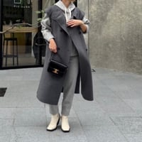 ロングジレコート(グレー)