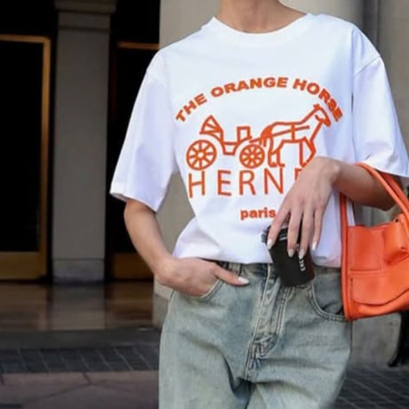 パロディh Tシャツ(ホワイト　2size )