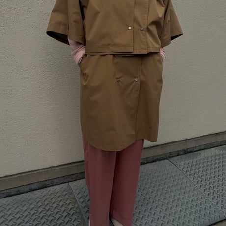 サテンハイウエストストレートパンツ(ピンク)