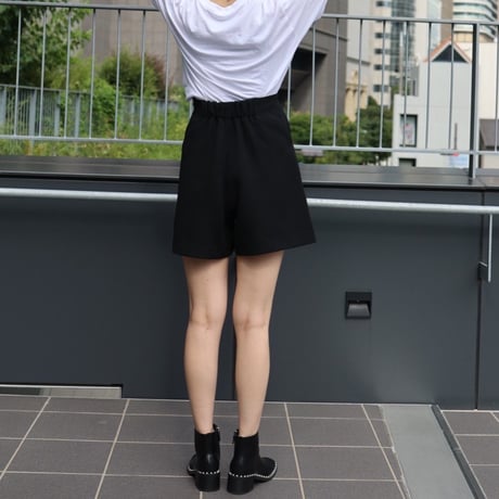キュロットライクショートパンツ(ブラック)
