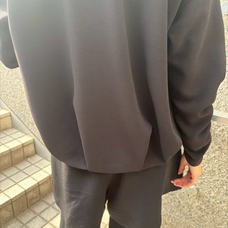 デザインジッププルオーバー(ブラック)