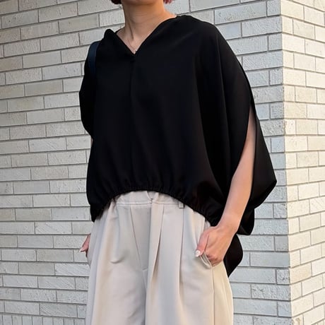 スキッパードルマンシャツ(ブラック)