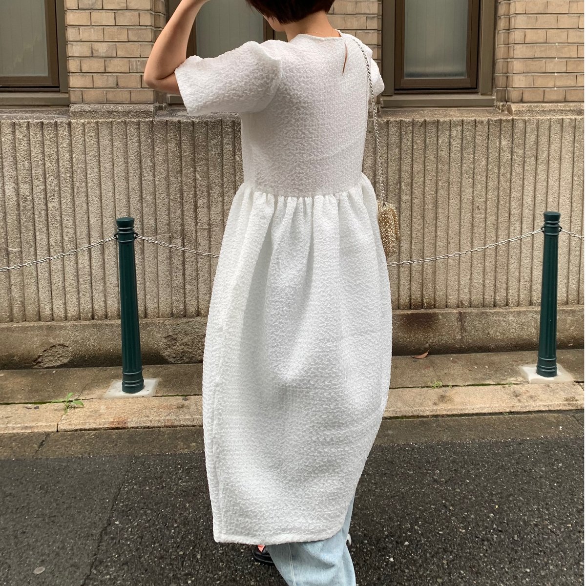 MYINE コクーンワンピース コクーンワンピース (ホワイト) | myinemy's STORE