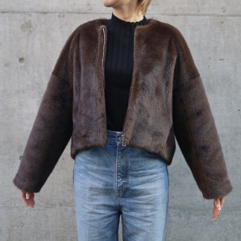 ブラウンファーブルゾン ファーブルゾン【ブラウン】