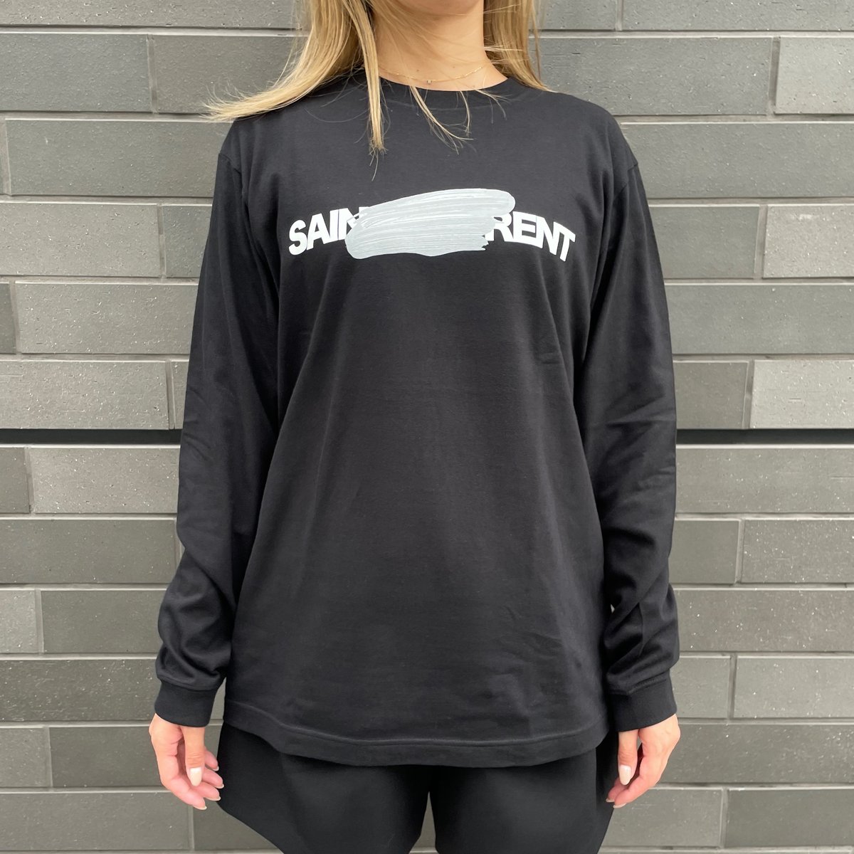 ユニセックスパロディs ロングスリーブTシャツ(ブラック