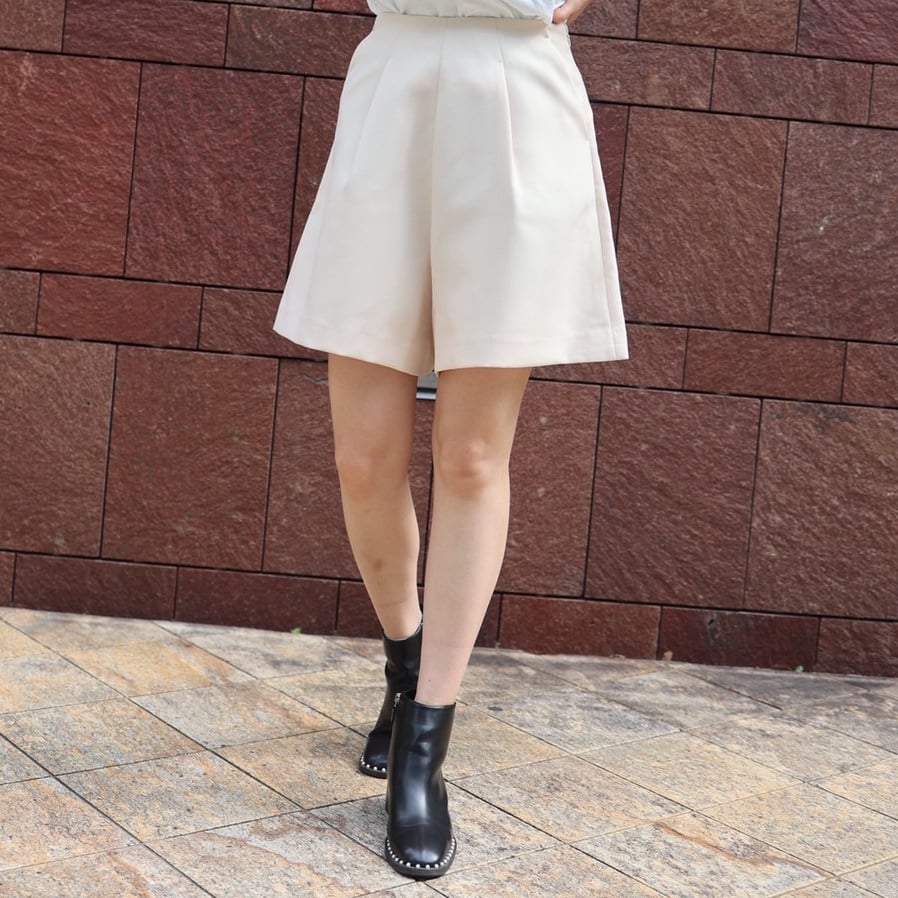 キュロットライクショートパンツ(ベージュ) | myinemy's STORE