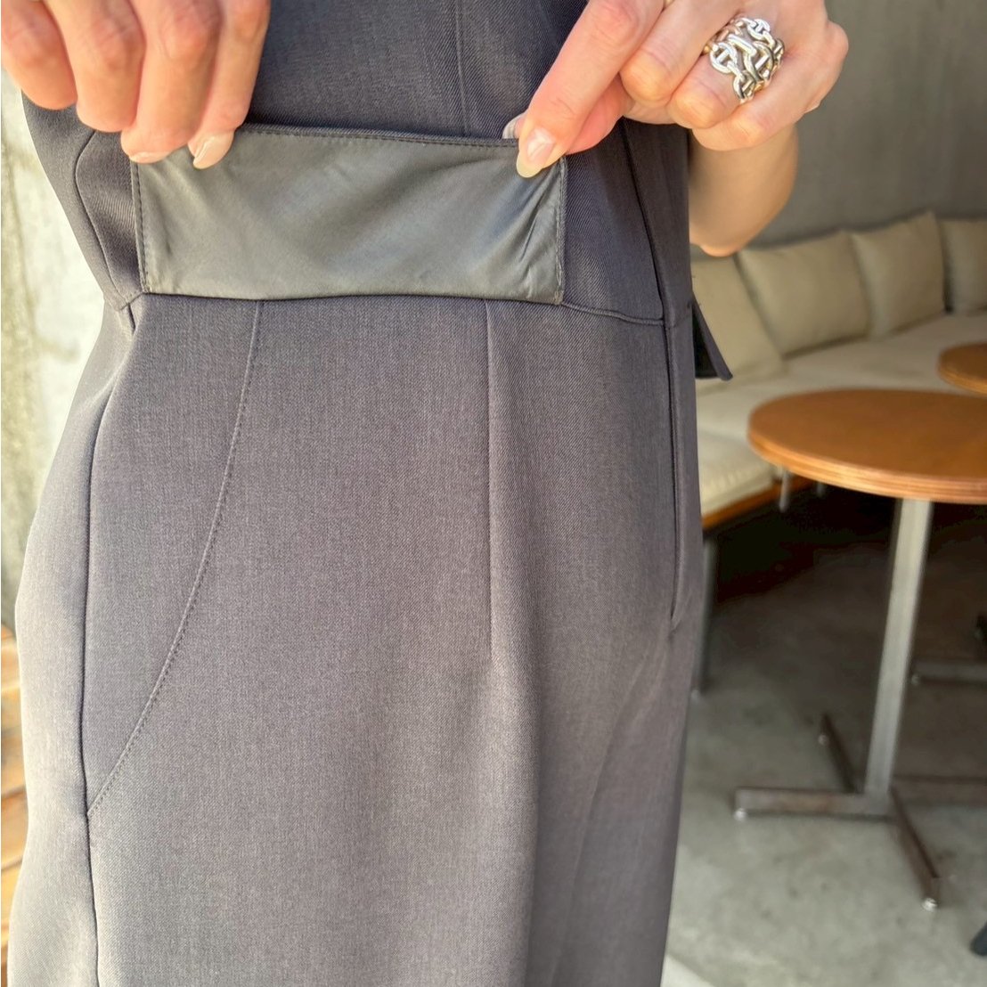 2wayサロペット(チャコールグレー) | myinemy's STORE