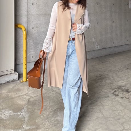 ライトロングジレ(ベージュ)
