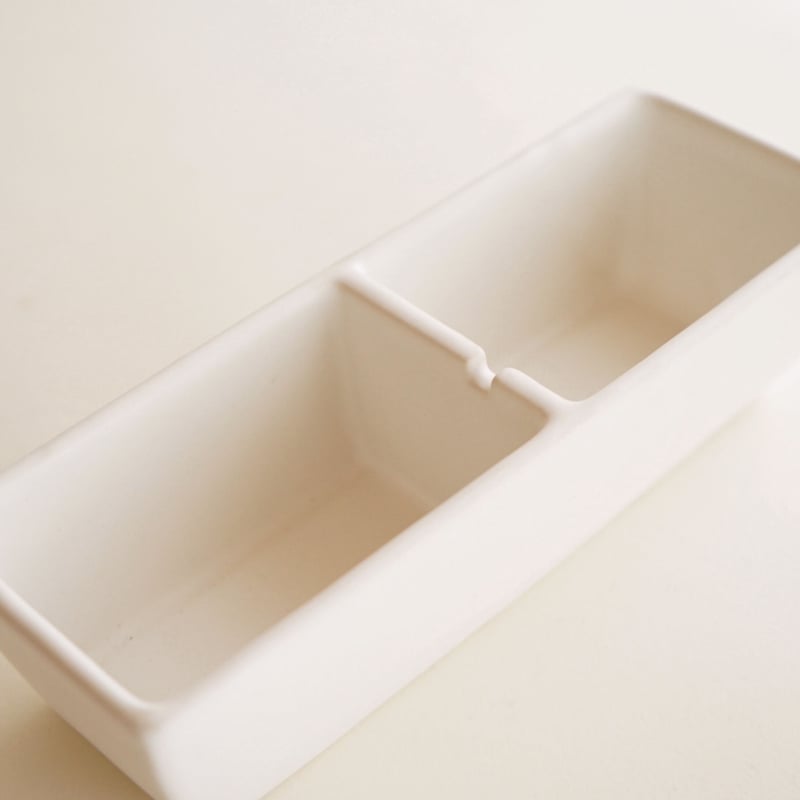 安藤雅信】仕切箱 白 （白マット釉） | ギャルリ百草 online store