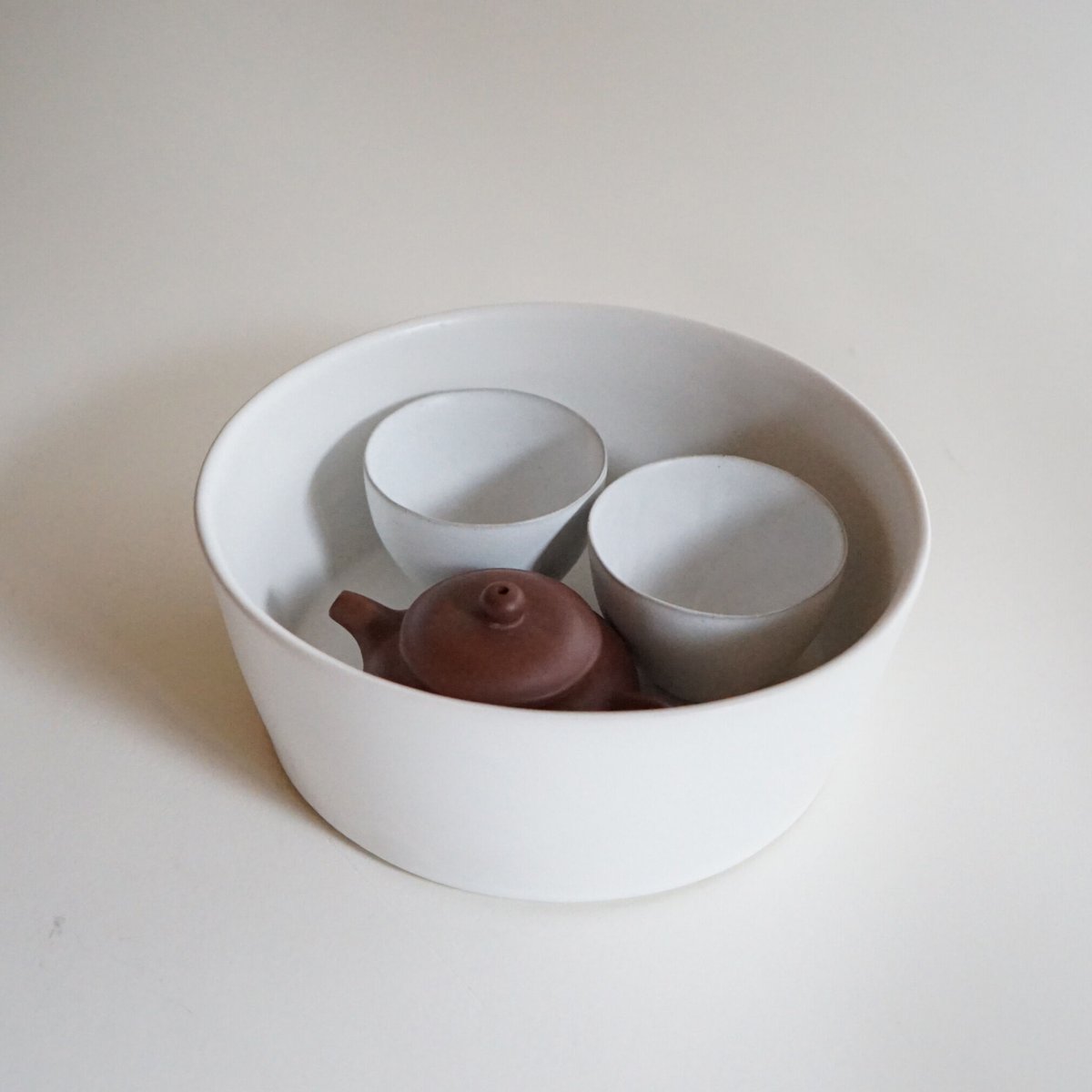安藤雅信】茶盥 小（白マット釉） | ギャルリ百草 online store