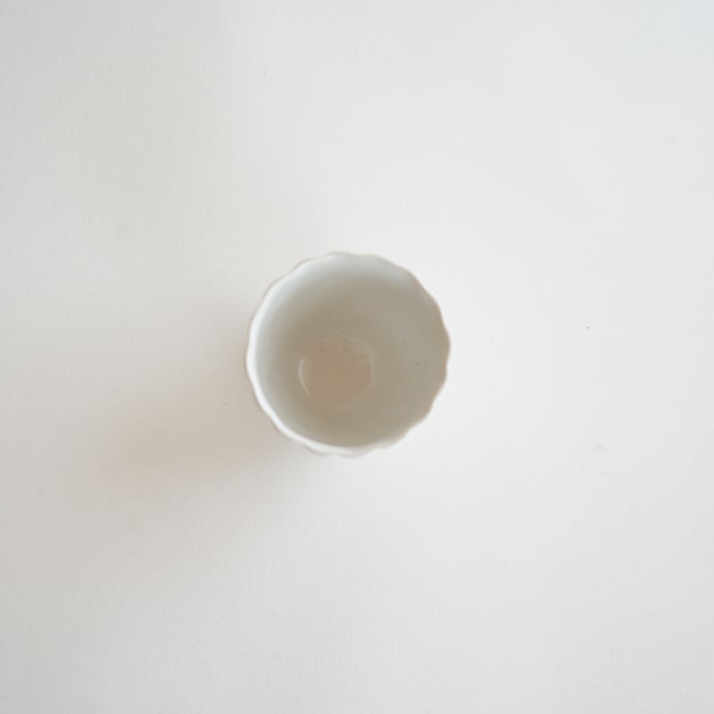 安藤雅信】輪花茶杯L（青白艶釉） | ギャルリ百草 online store