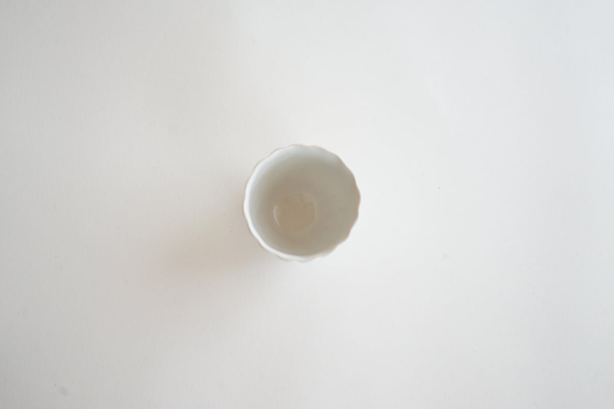 安藤雅信】輪花茶杯L（青白艶釉） | ギャルリ百草 online store