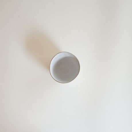 【安藤雅信】白糖釉白丸茶杯 L（白糖釉）