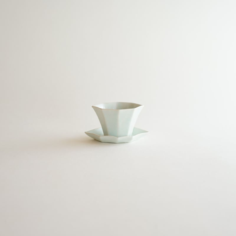 安藤雅信】白藍釉八角茶杯 鋭 | ギャルリ百草 online store