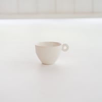 【安藤雅信】手付丸茶杯 LM（乳白艶釉）