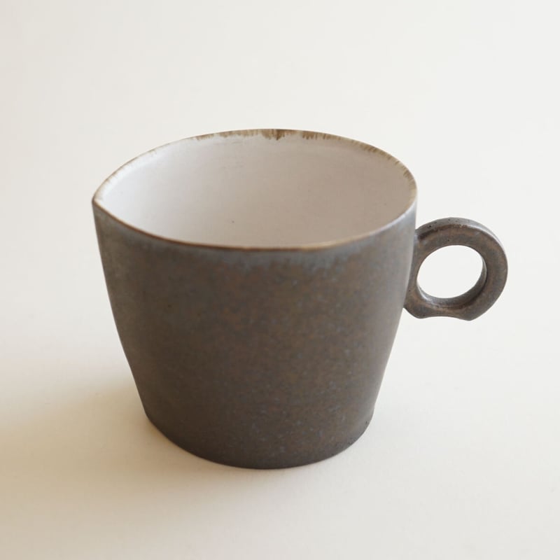 安藤雅信黒錆釉カップソーサーカフェオレカップ【注:受け渡し予定者