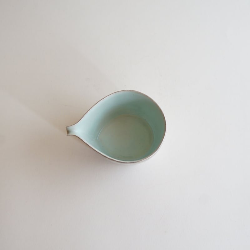 安藤雅信】外白銀彩片口 LMM 内白藍釉 | ギャルリ百草 online store