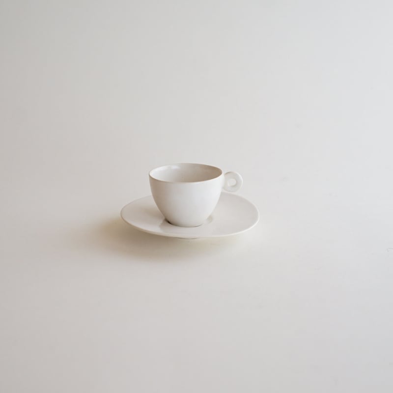 安藤雅信】高台丸茶托（乳白艶釉） | ギャルリ百草 online store