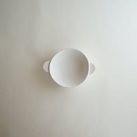 【安藤雅信】手付スープ  M（白マット釉）