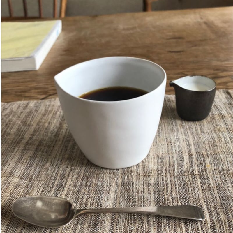 安藤雅信　コーヒーカップ＆ソーサー　白マット釉 CATEGORY 安藤雅信 コーヒー / お茶の時間 | ギャルリ百草