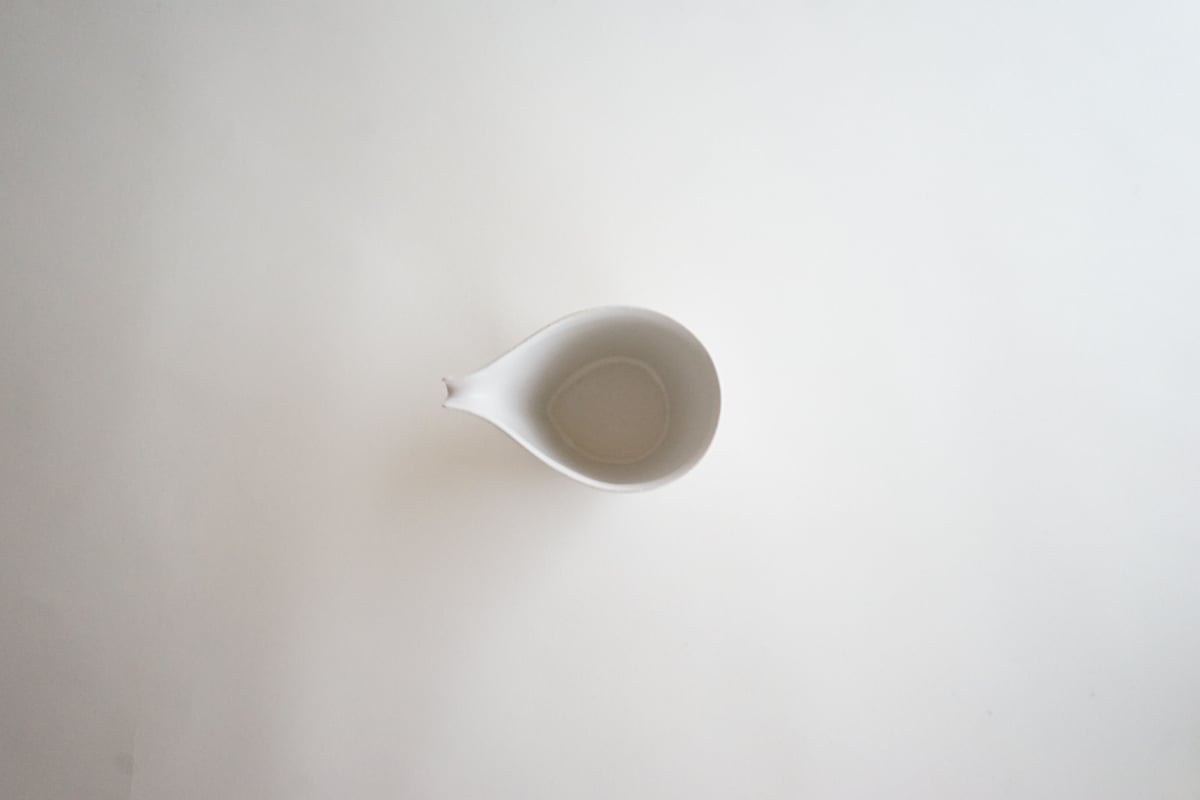安藤雅信】細長片口 LM（白マット釉） | ギャルリ百草 online store